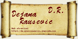 Dejana Raušević vizit kartica
